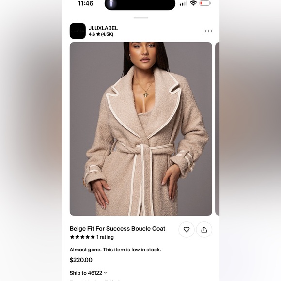 JLUXLABEL Jackets & Blazers - NWT beige bouncle trench coat medium